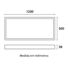 medida painel 120x30 sob