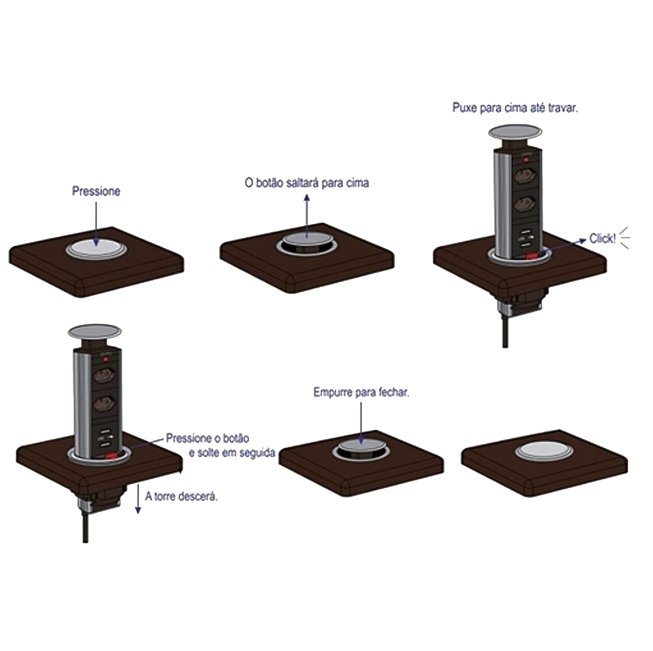 torre de tomadas pix 5