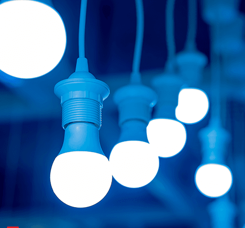 lampada bulbo ligada