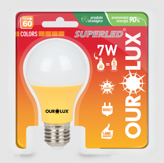 lampada bulbo colorida amarela 2