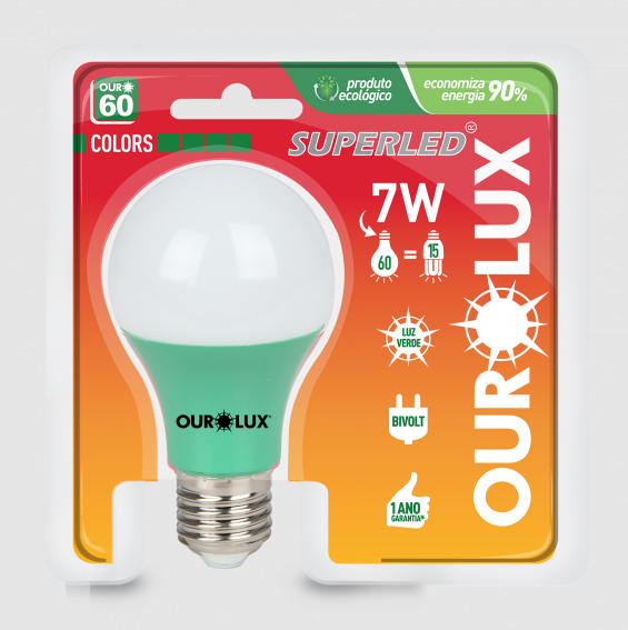 lampada bulbo colorida verde 2