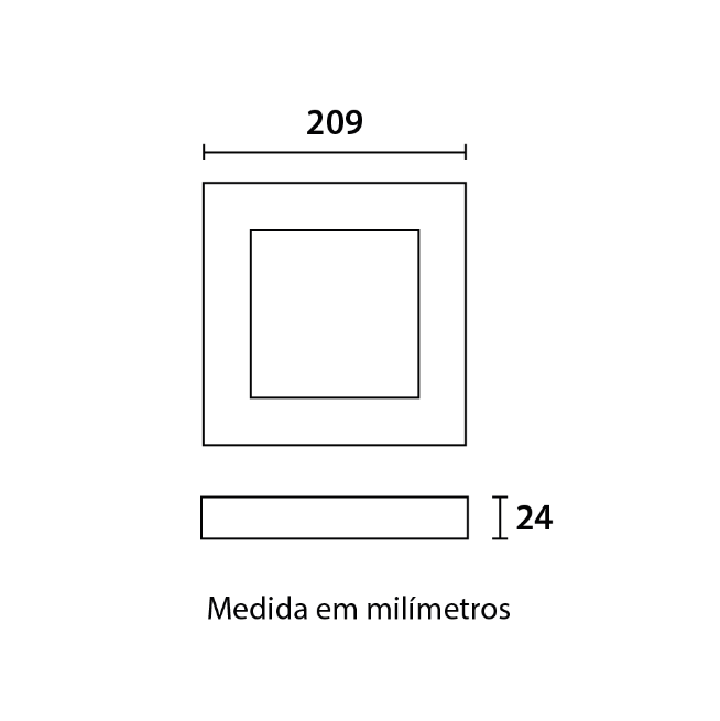 medida painel 22cm sob
