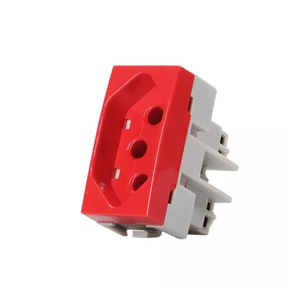 tomada sleek vermelha