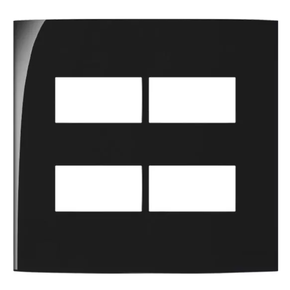 placa 4x4 preto sleek 4 mod