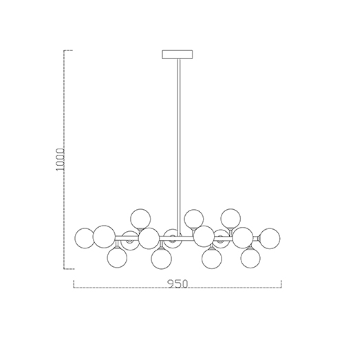 medidas pendente jupiter 16 lamp