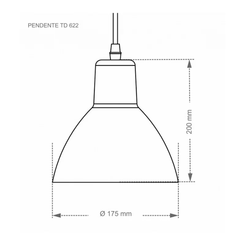 pendente td 622 medidas
