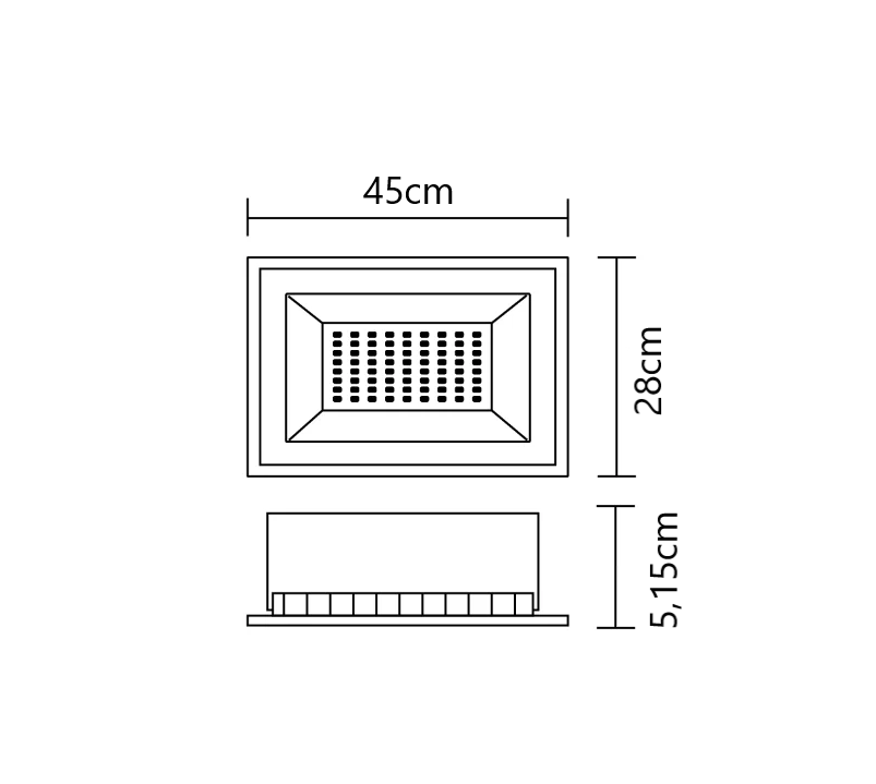 refletor 500w40000lm lumanti medidas