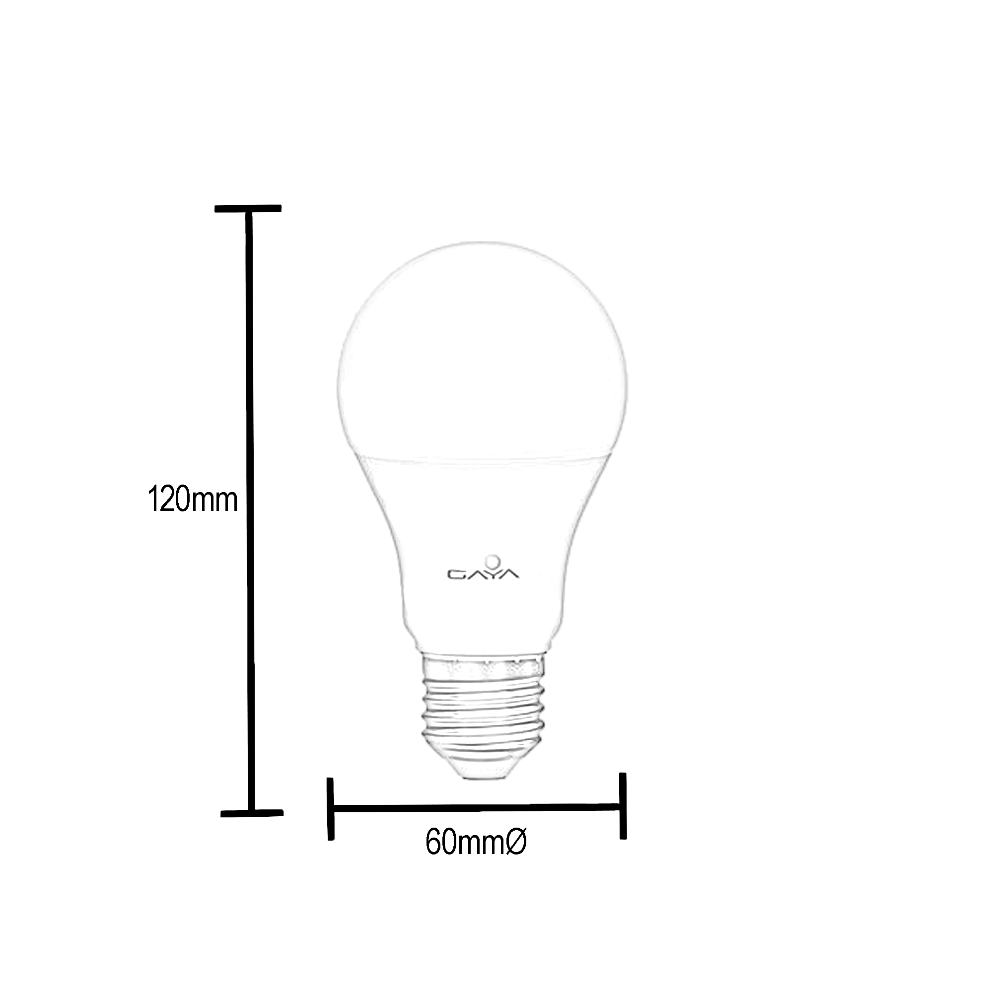 lamp bulbo gaya 15w medidas
