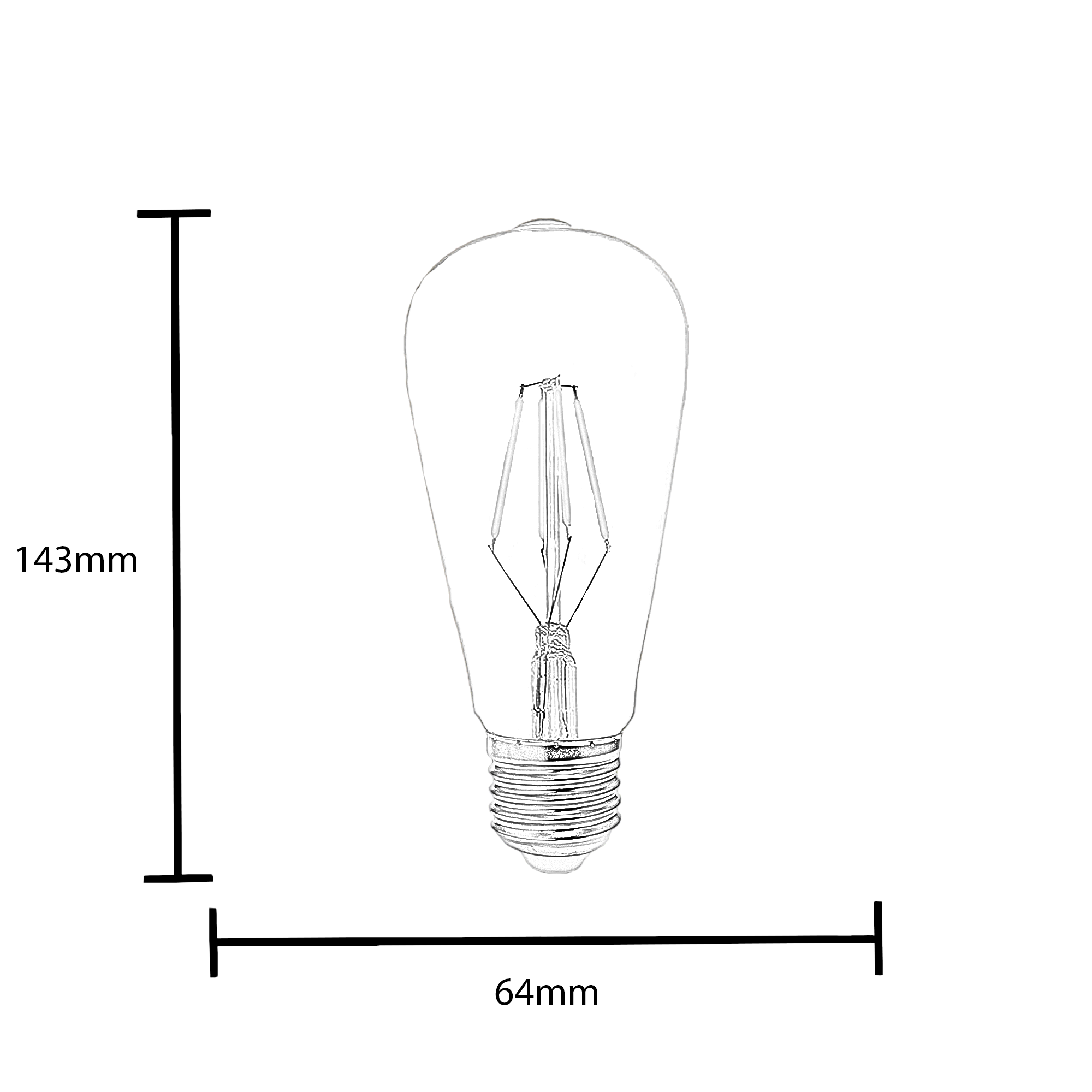 filamento led st64 1 galaxy med