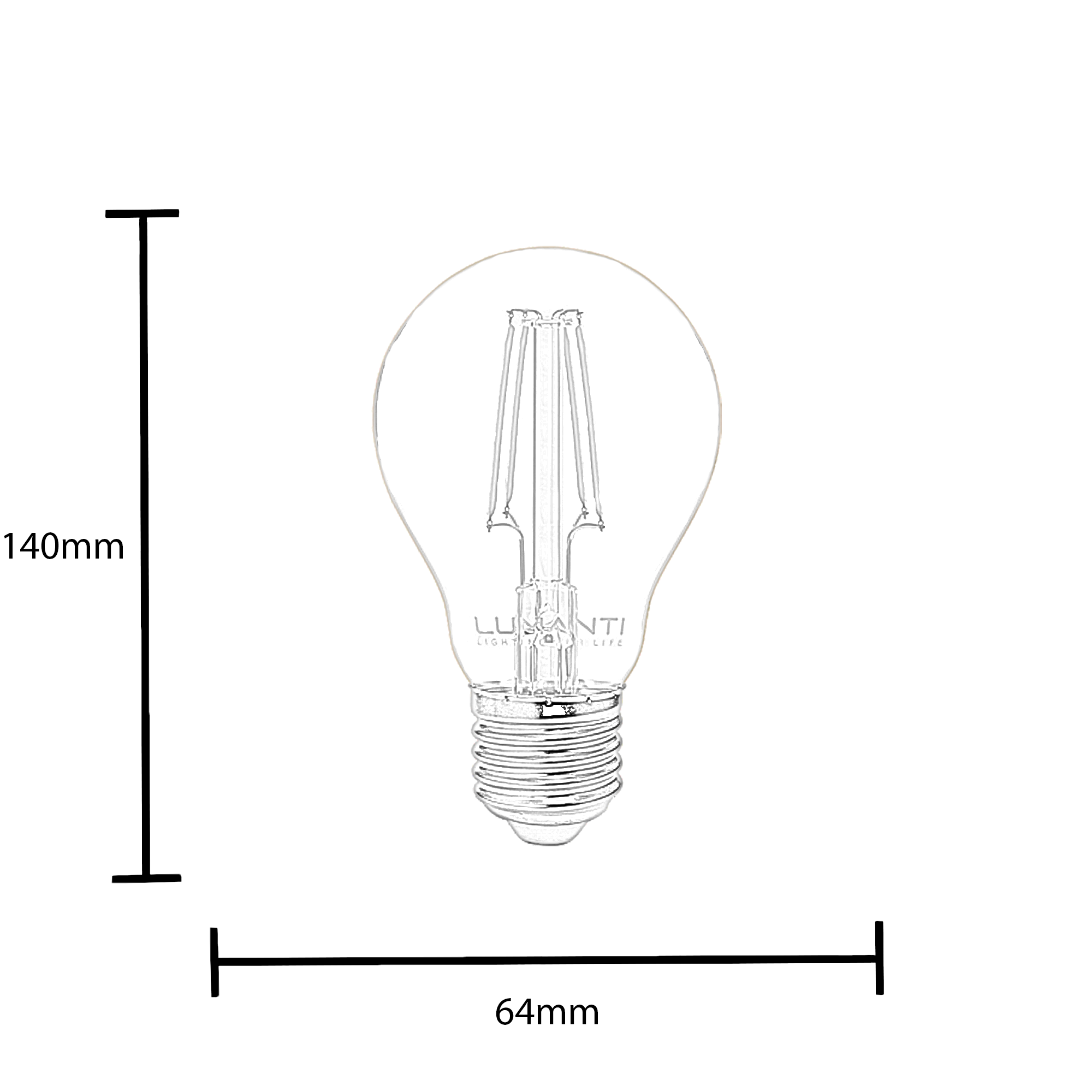 wp upside lampada vintage filame med