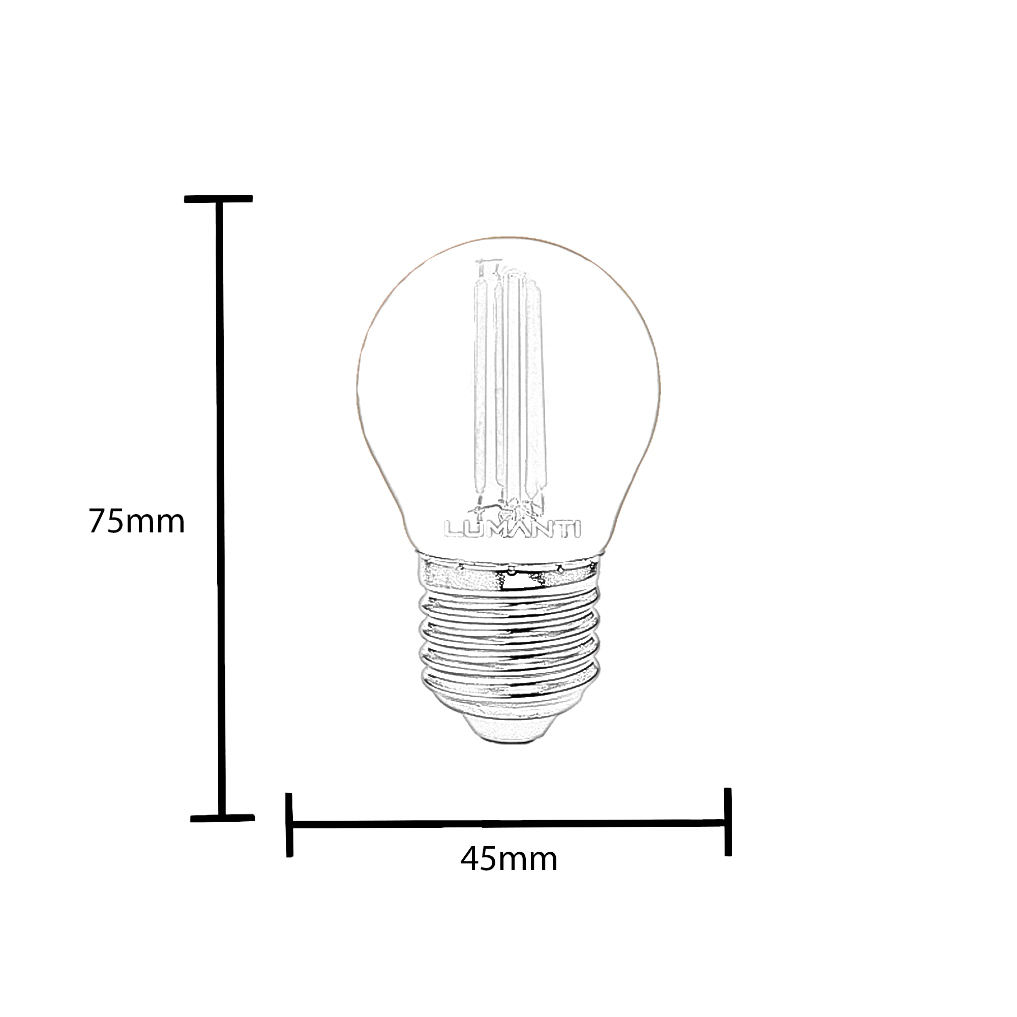 wp upside lampada vintage filame 1 bolinha med