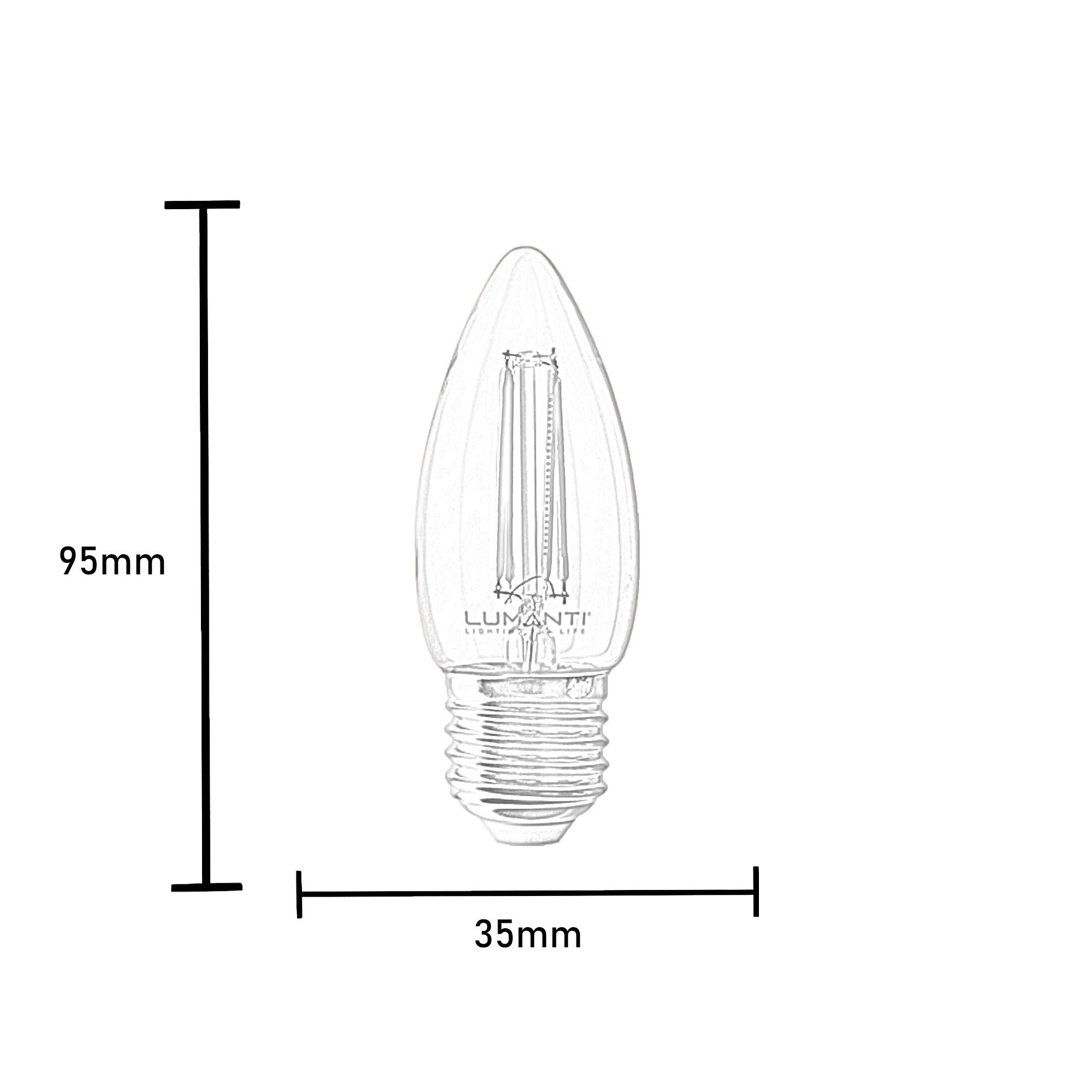 wp upside lampada filamento led med