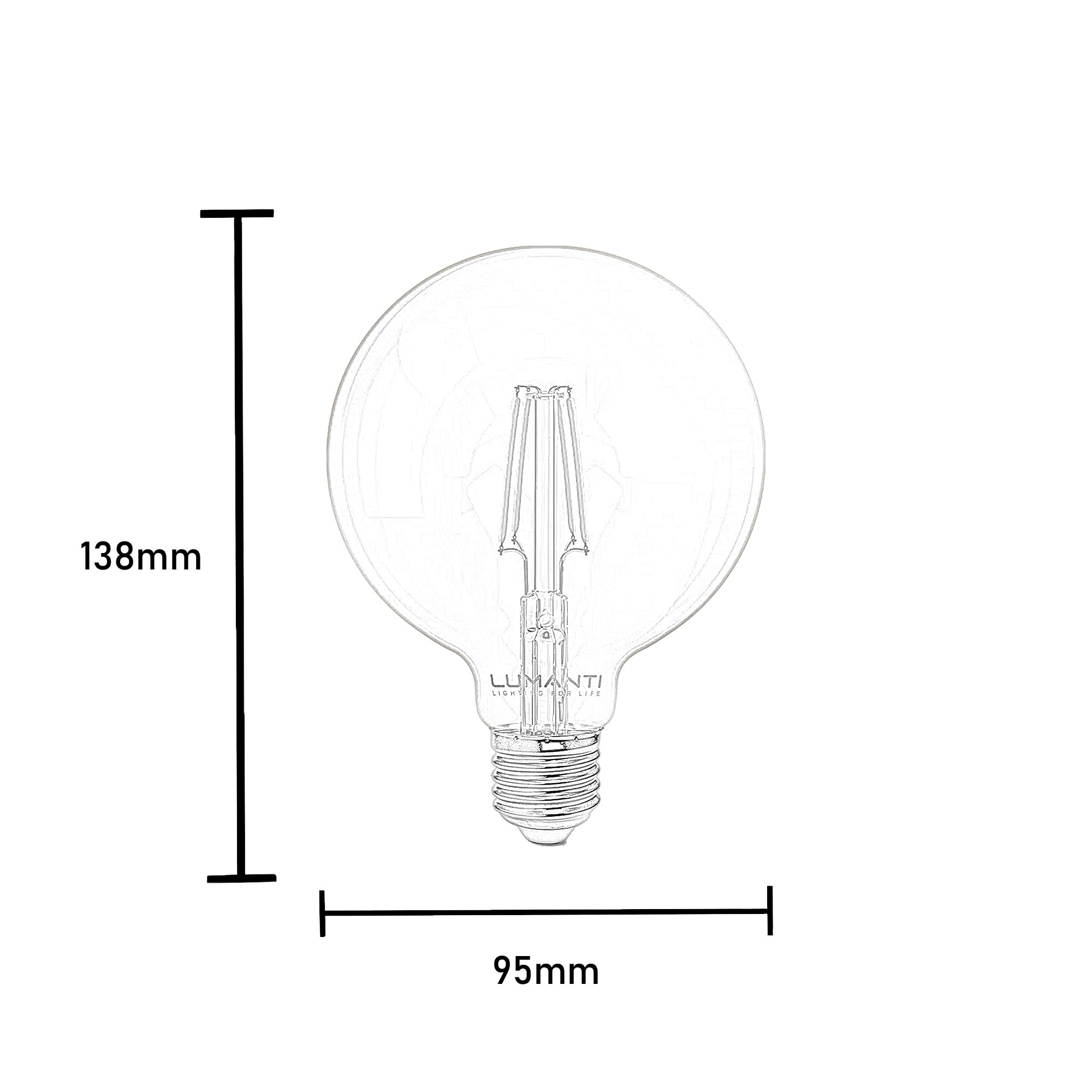 lampada vintage filame 4w med
