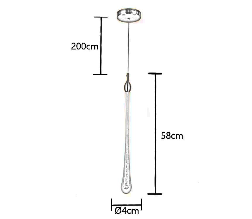 pendente led drop gota 3000k 7w 1 med