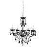 lustre lucerna 5 bracos 5xe14 preto