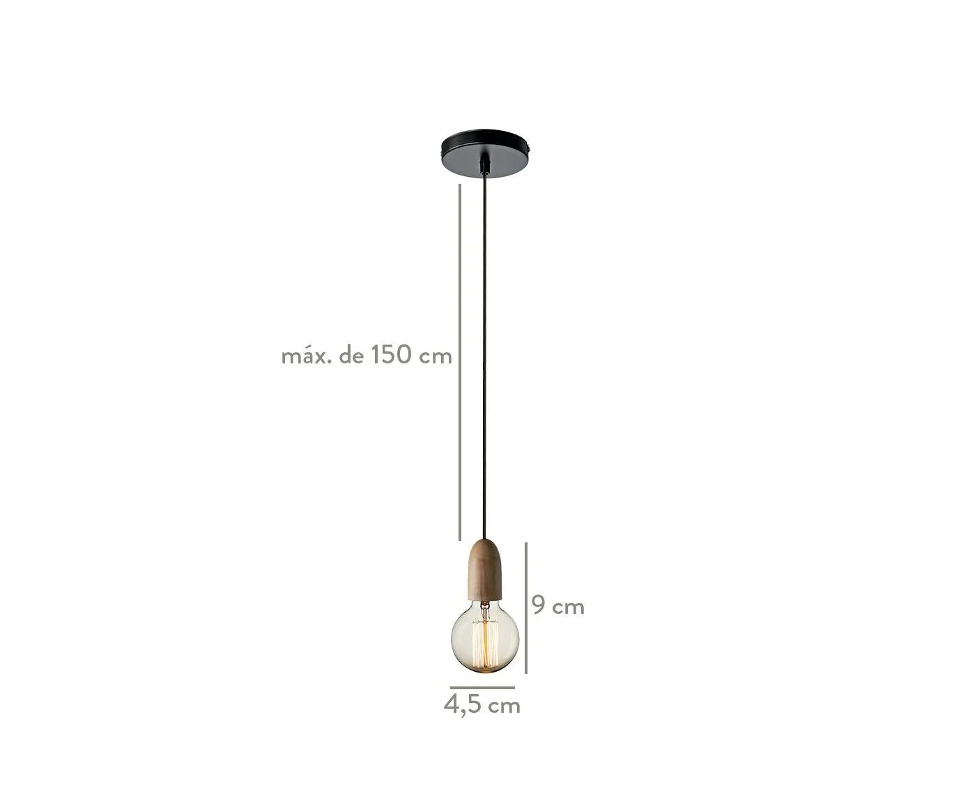 pendente cover soquete 45x9cm ma 2