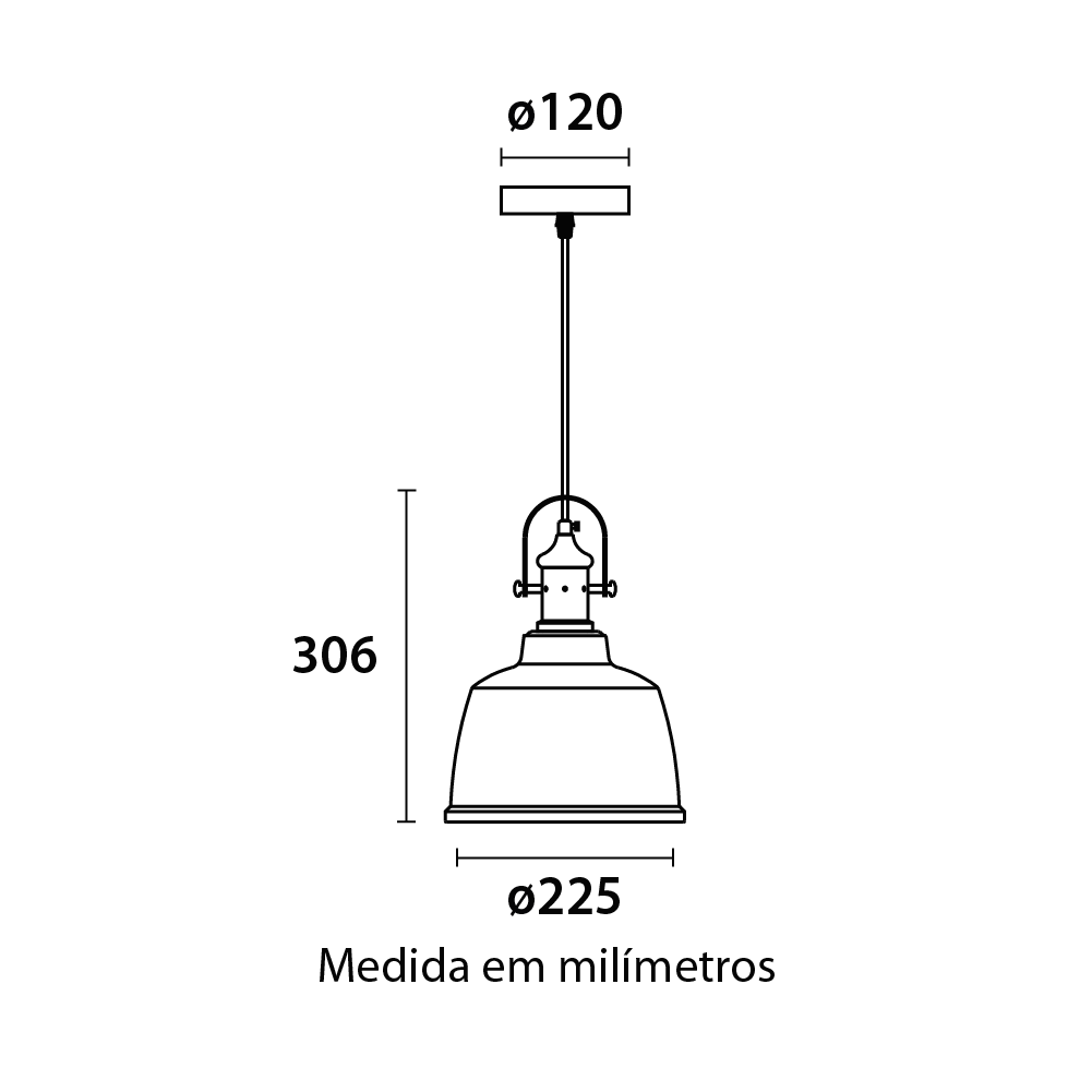 pendente soho vintage preto vidr med