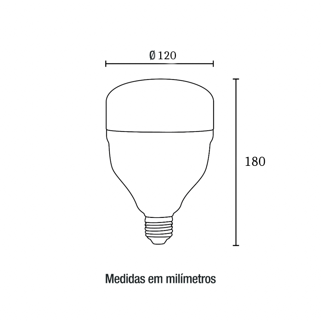 lampada bulbo 50w med