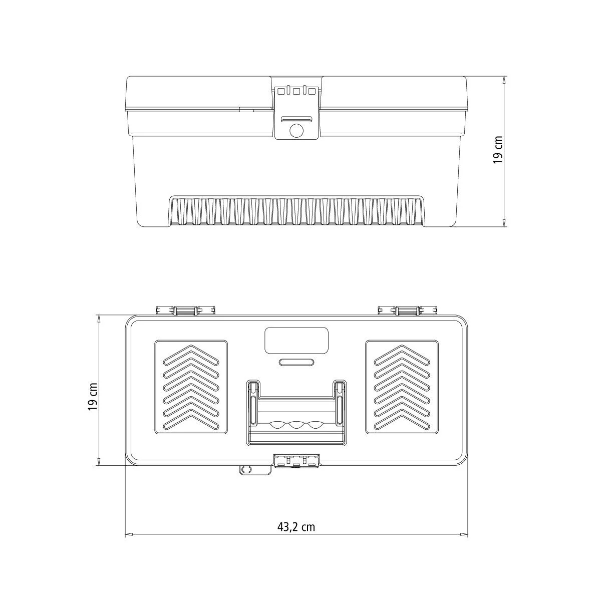 tramontina maleta trav plastica med