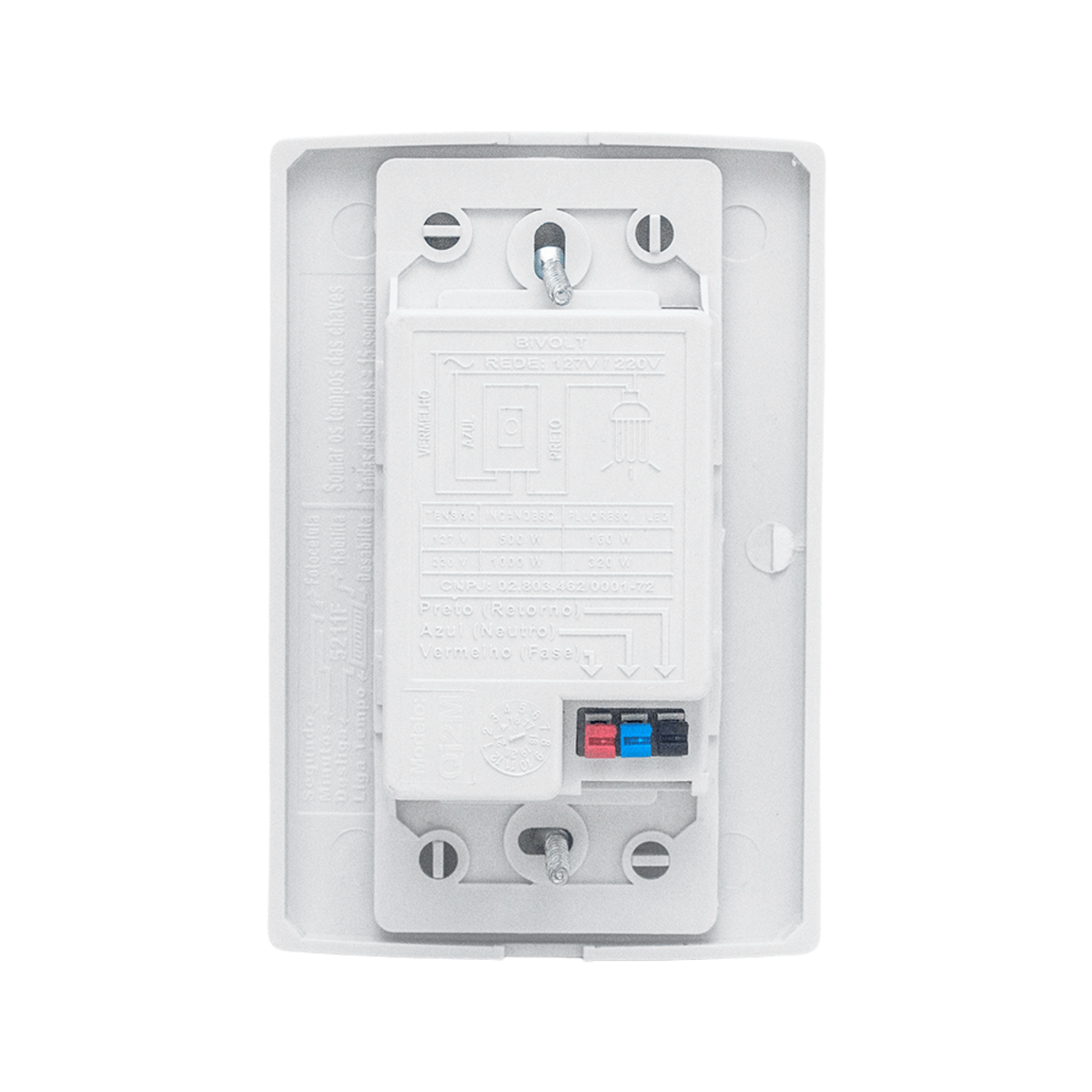 Sensor de Presena Multifuncional sem chave imagem por tras do produto