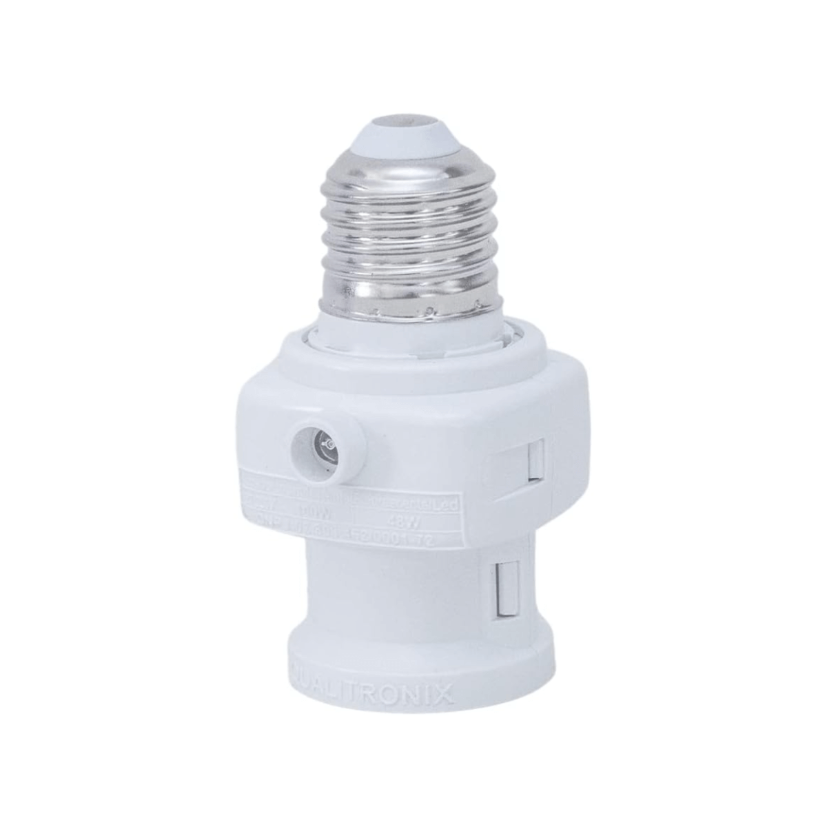 fotosoquete fotocelula rele iluminacao soquete e27 qualitronix qr52m branco imagem do produto