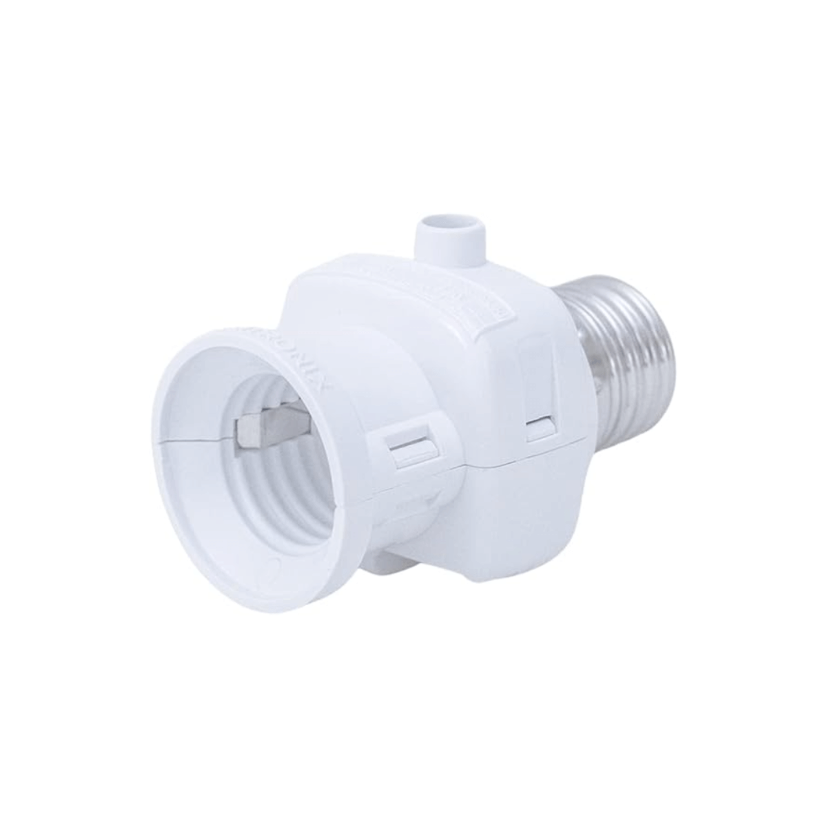 fotosoquete fotocelula rele iluminacao soquete e27 qualitronix qr52m branco imagem do produto deitado