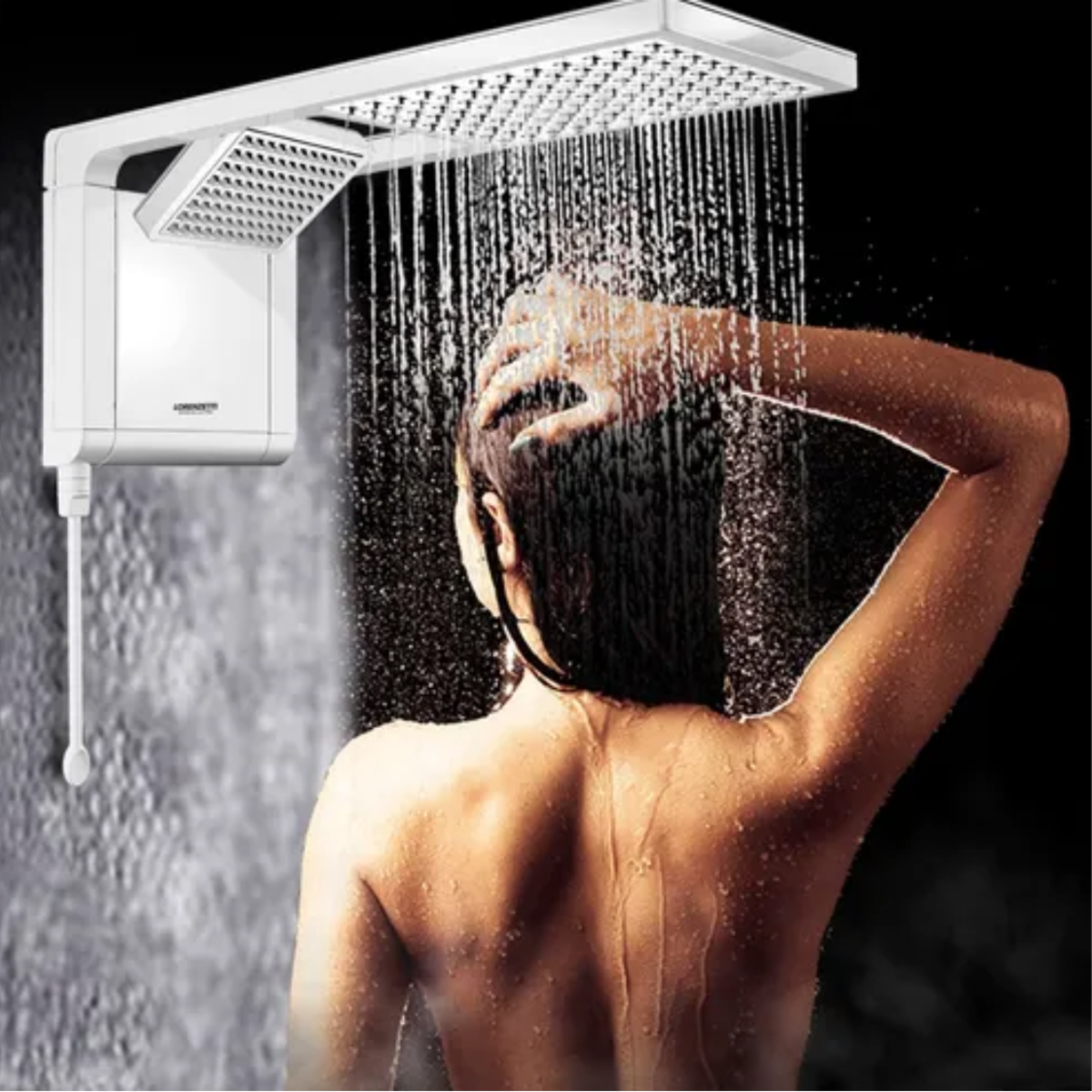 chuveiro lorenzetti acqua duo ultra 220v 7800w branco com ducha instalado funcionando 1