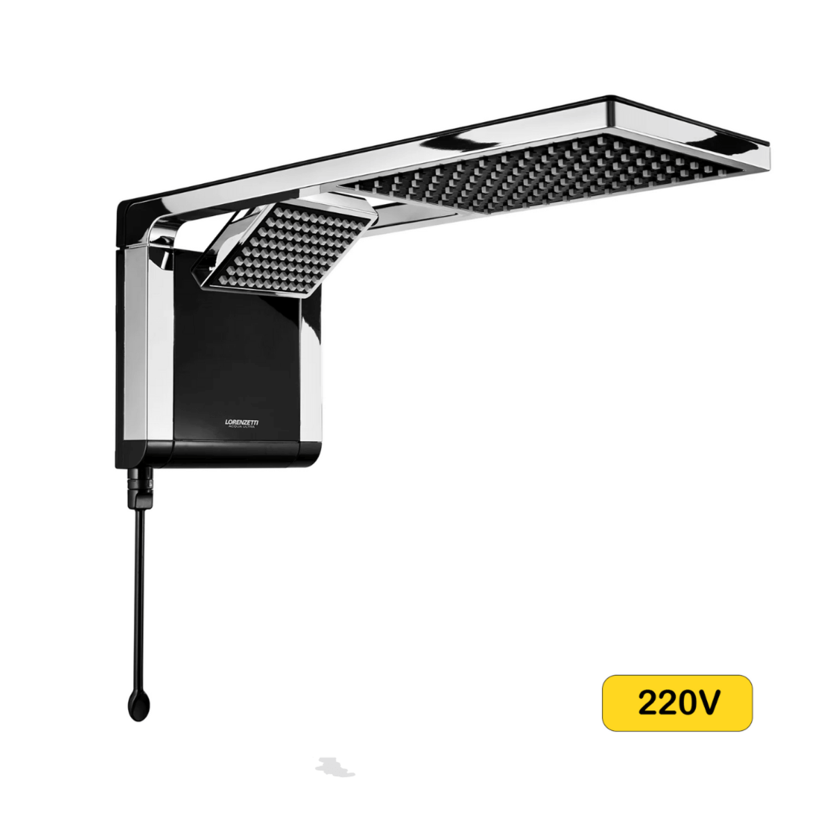 chuveiro lorenzetti acqua duo ultra 220v 7800w com ducha preto cromado 220 volts