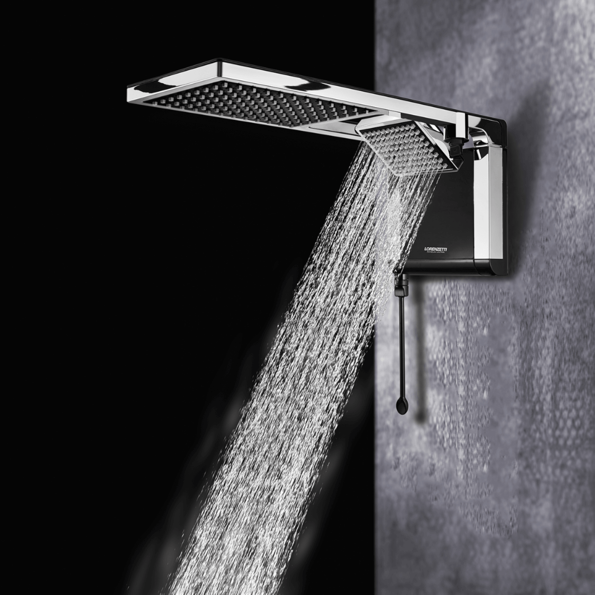 chuveiro lorenzetti acqua duo ultra 220v 7800w com ducha preto cromado produto funcionando