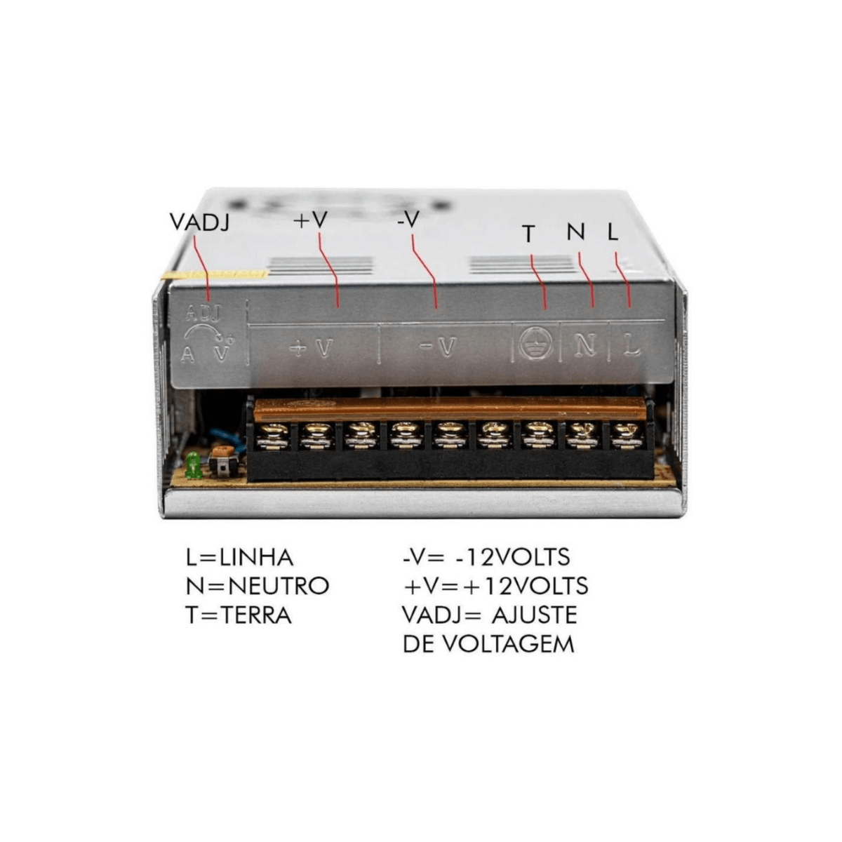 fonte 12v 50a chaveada colmeia estabilizadora 600w bivolt como usar