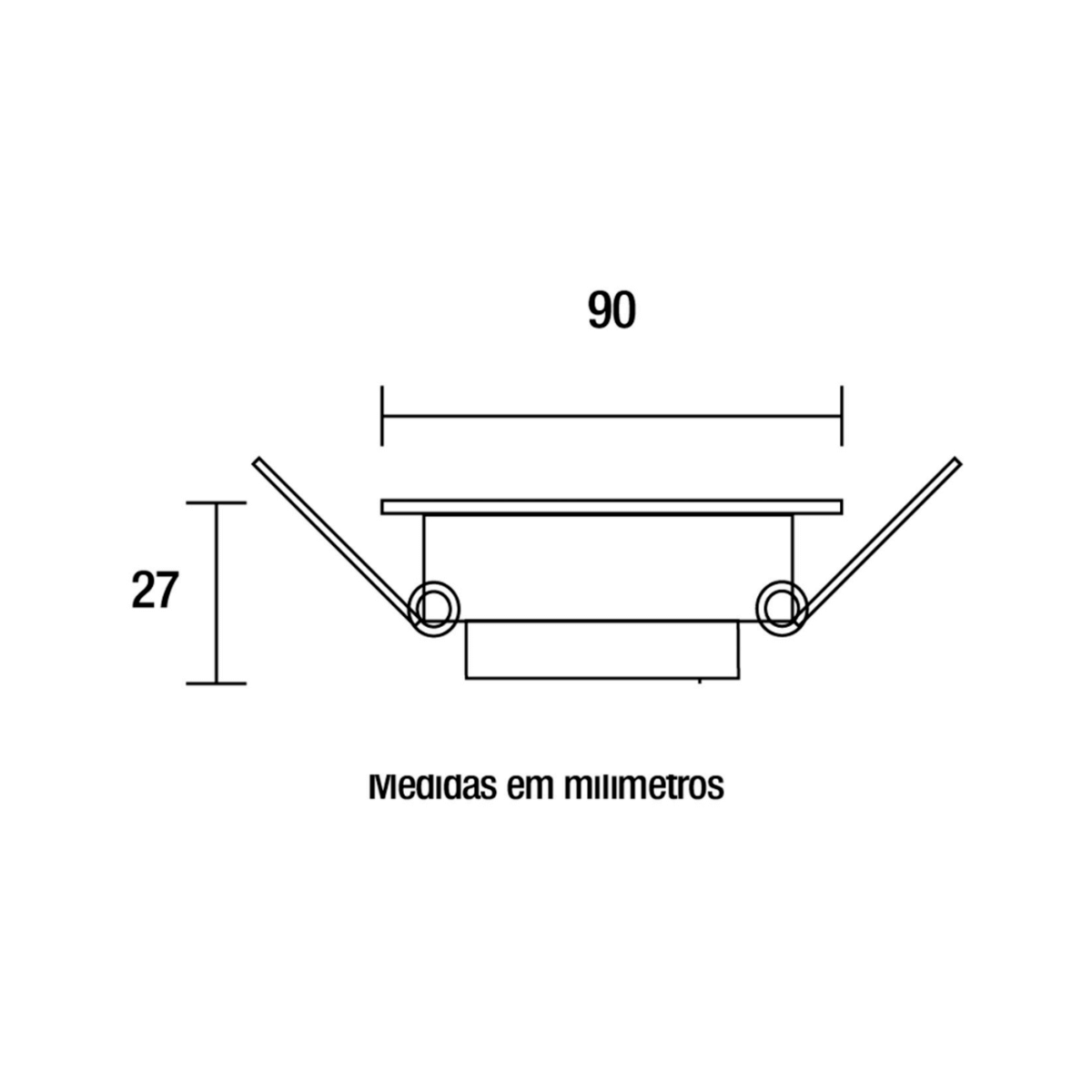 spot de led embutir slim mr16 quadrado 6w bivolt blumenau medidas 1