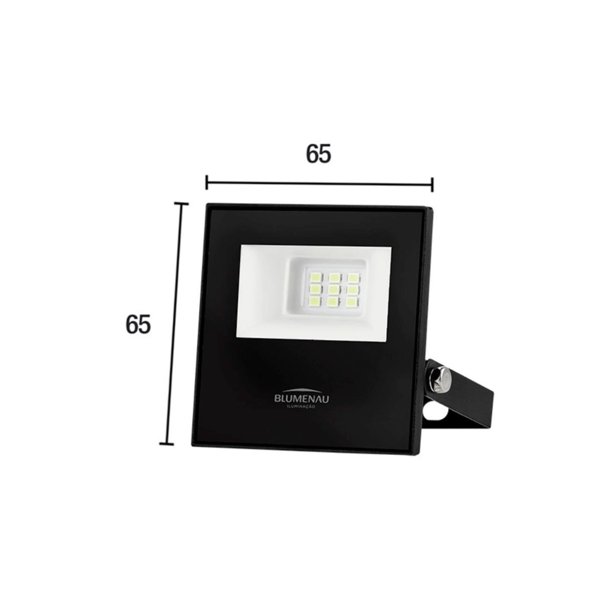 refletor led play 10w aluminio bivolt ip66 amarelo branco quente 3000k medidas 1