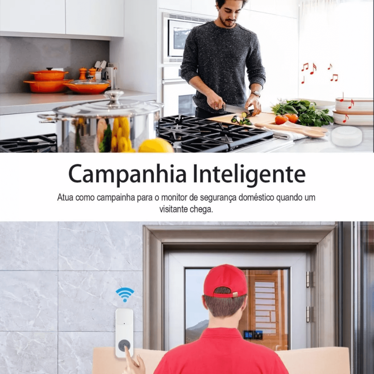 kit alarme residencial inteligente seguranca wifi ekaza campainha 1
