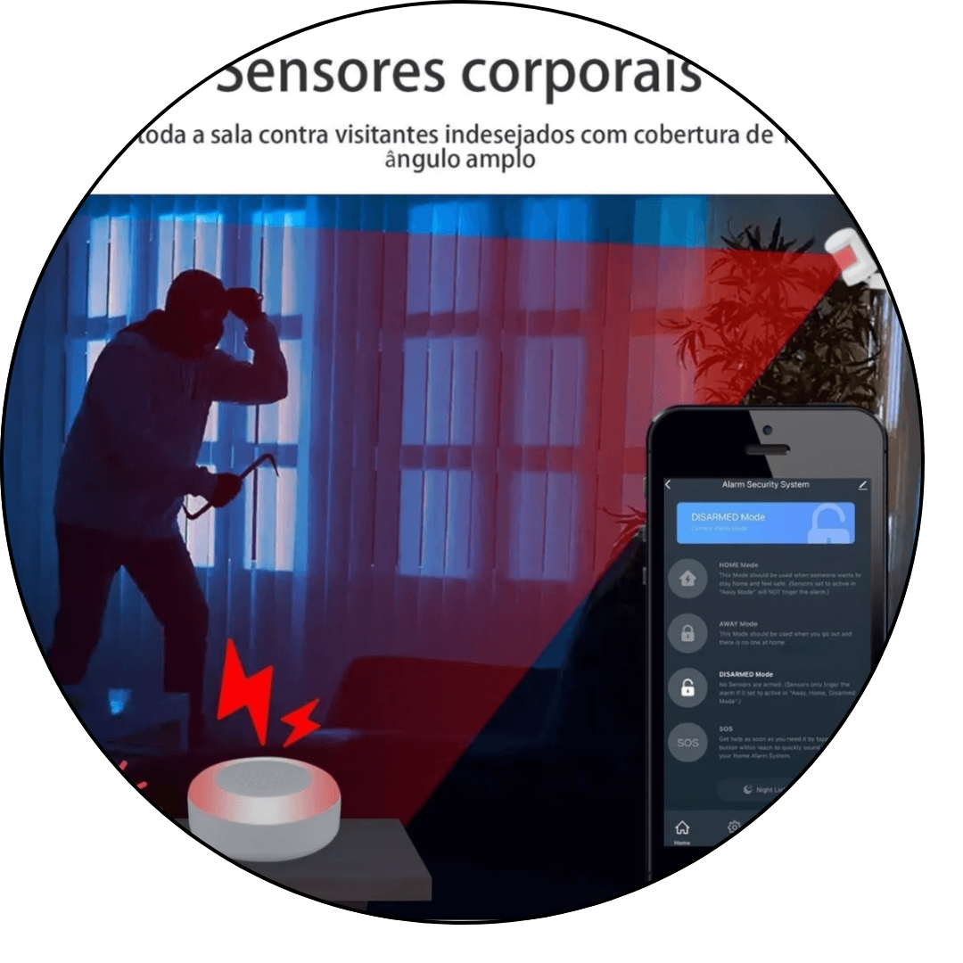 kit alarme residencial inteligente seguranca wifi ekaza sensores corporais descricao