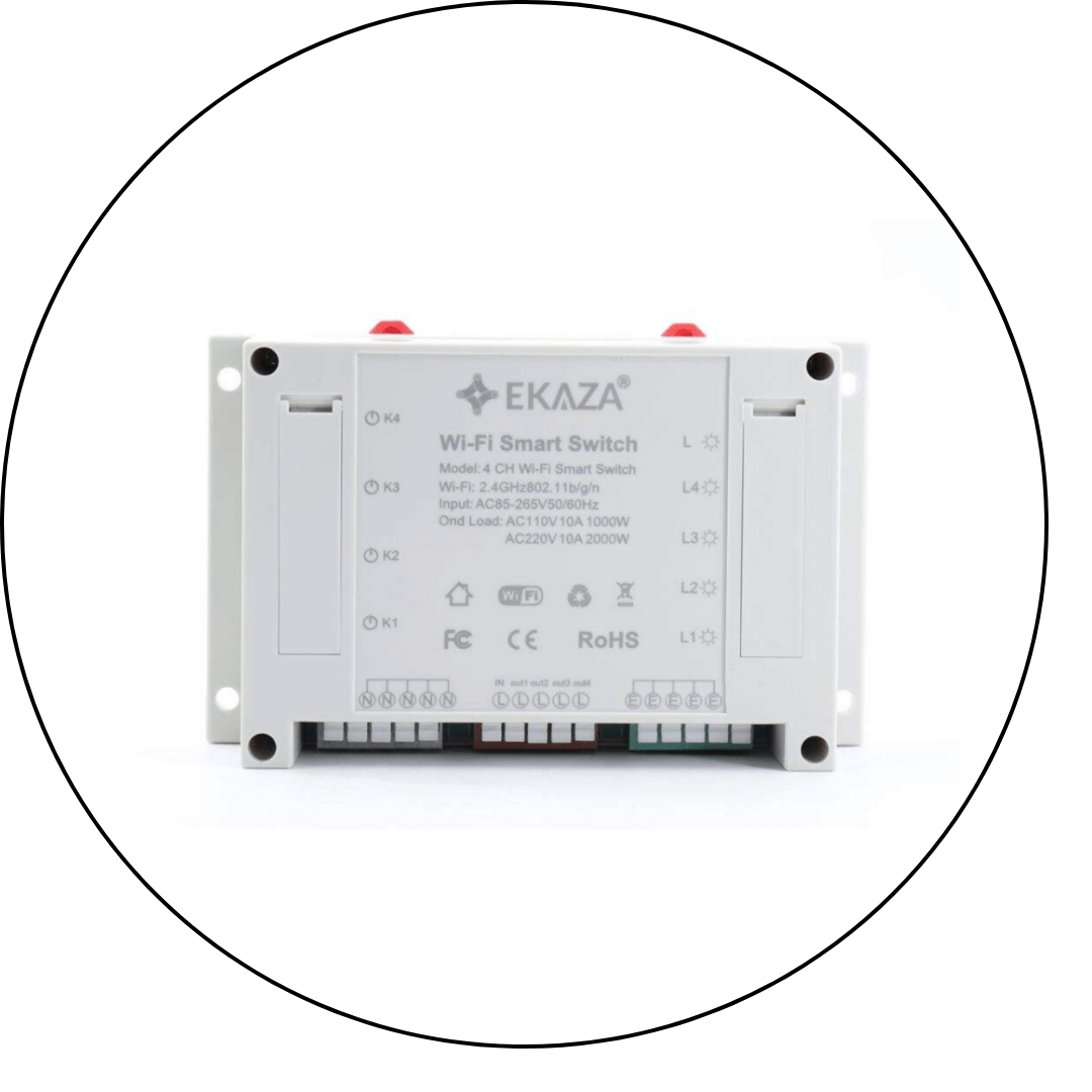 interruptor smart inteligente wi fi 4 canais t106 4c ekaza ekhy t106 4c 1 descricao