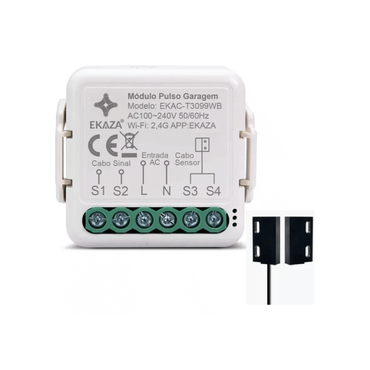 interruptor inteligente pulso wifi portao garagem fechadura ekaza 5