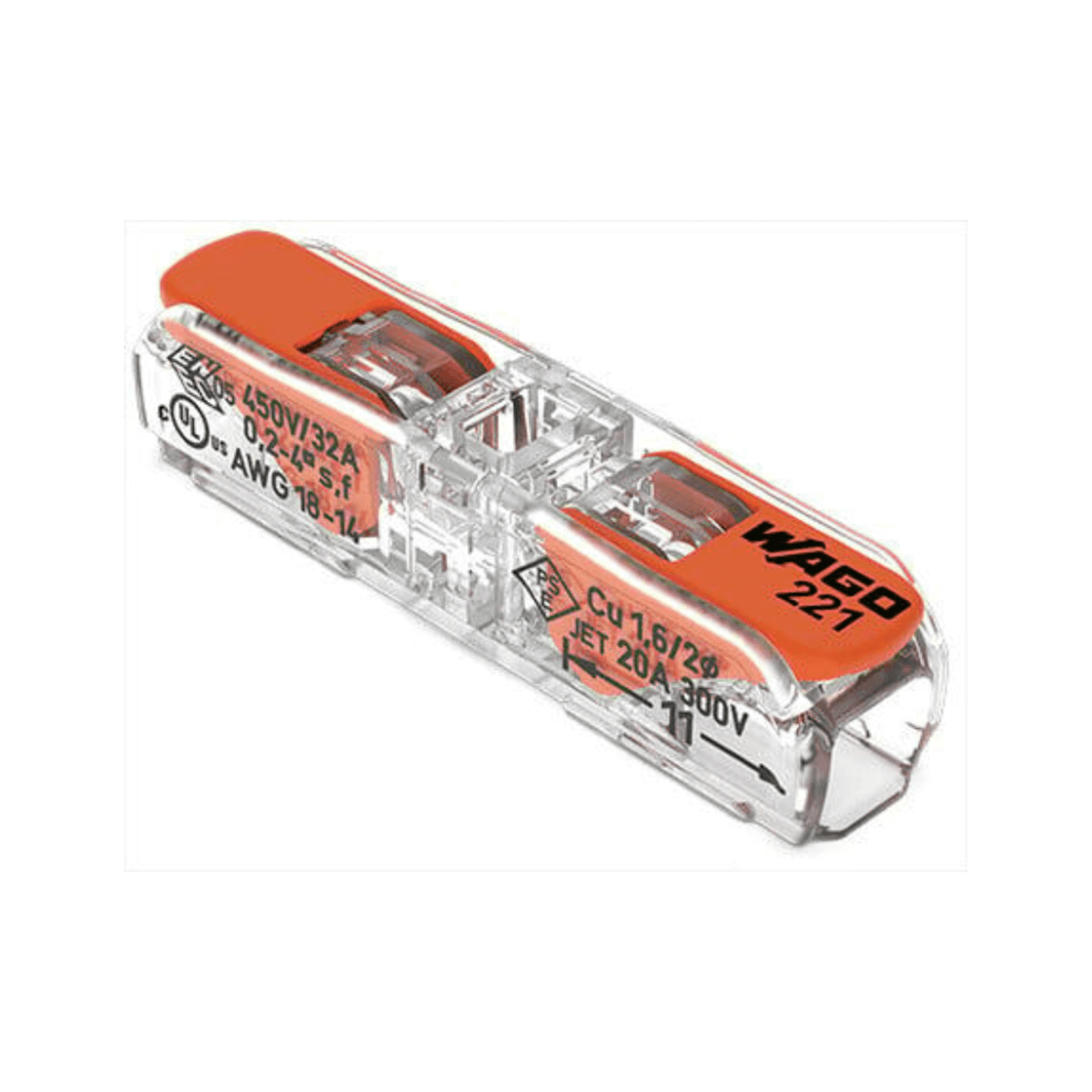 conector wago legitimo inline 221 2411 2 polos ate 4mm 6